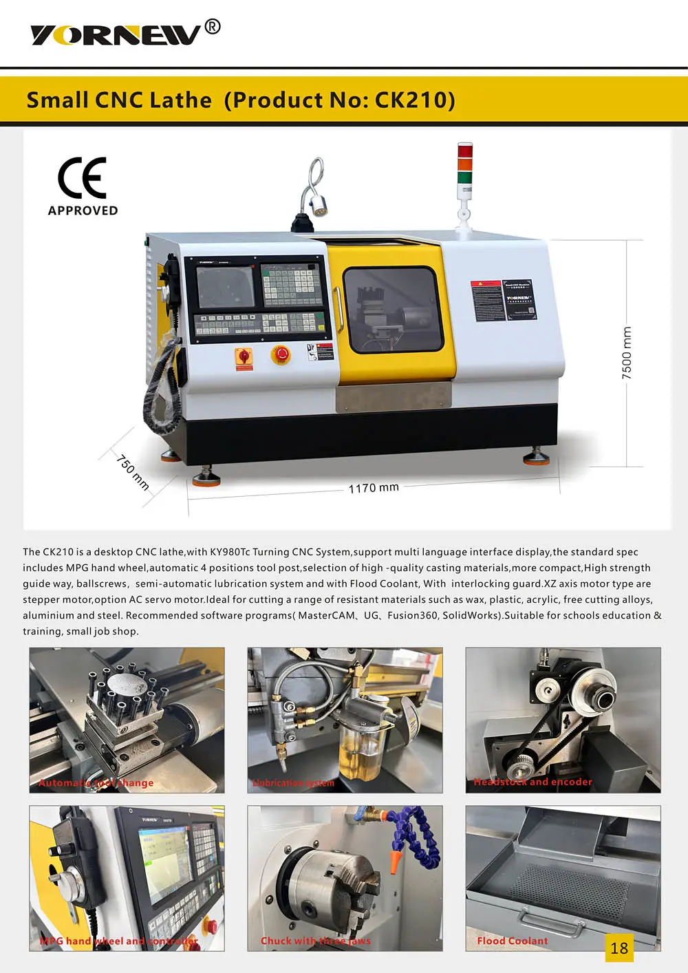 CK210 Mini CNC Lathe